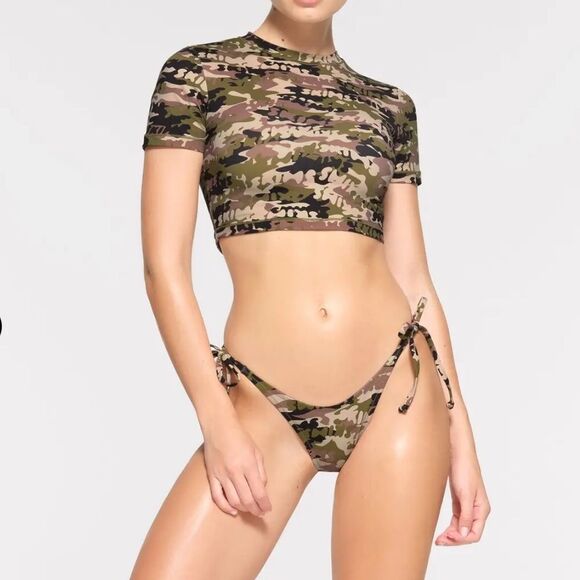 NWT Skims Swim Shirt Tee - Signature Swim T Shirt Camo Size 4X - Picture 1 of 9